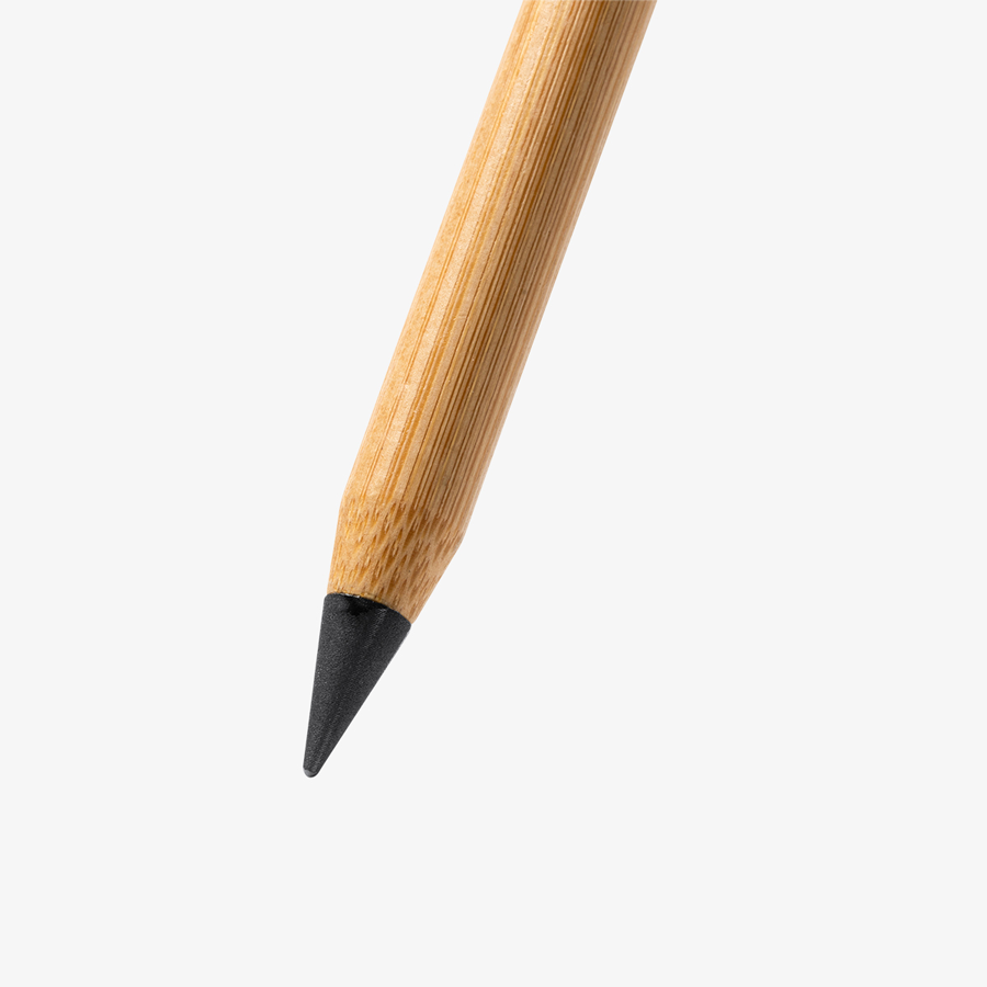 Ewiger Bleistift aus Bambus mit Radiergummi, Detailansicht Mine
