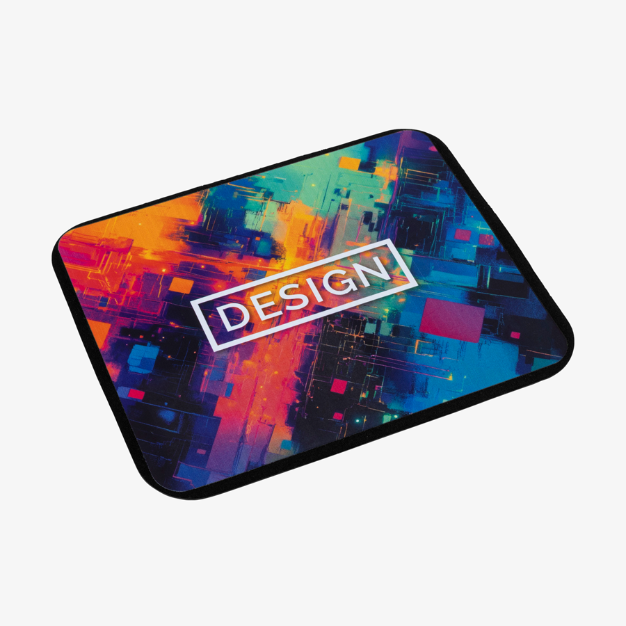 Farbiges Textil-Mousepad (22 x 18 cm), vollfarbig individuell bedruckt