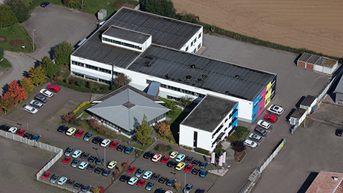 Firmengebäude von oben