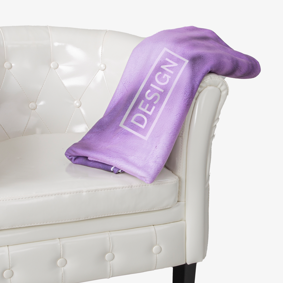 Kuschelige Fleecedecke mit individuellem, 4/0-farbigem Druck, Anwendungsbeispiel