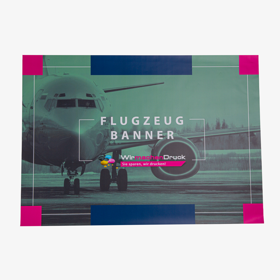 Flugzeugbanner im individuellen Design vollfarbig bedruckt