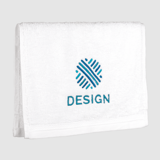 Weißes Organic-Gästehandtuch, individuell bestickt mit Ihrem Design
