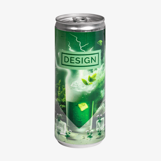 Belebender Energydrink Waldmeister in personalisierter Alu-Getränkedose