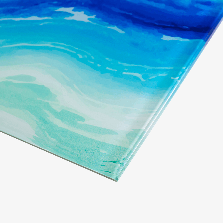 Echtglas mit Druck - vollfarbiger Digitaldruck mit leuchtenden Farben