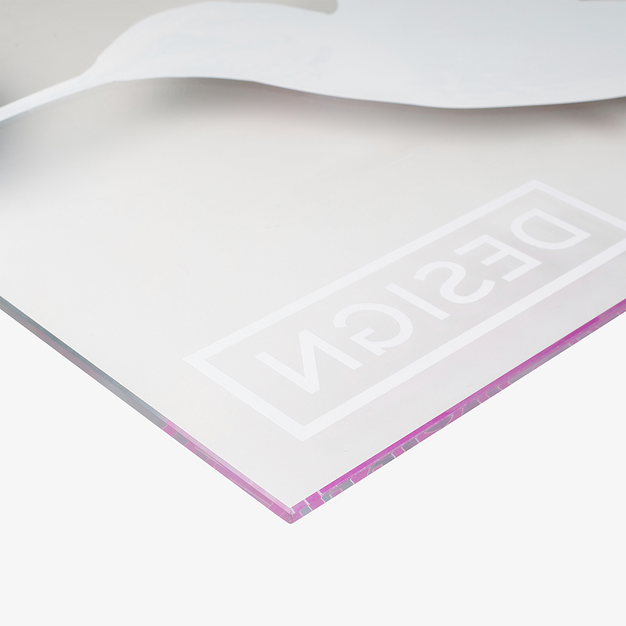 Partiell weiß hinterdruckte Echtglasplatte mit hochwertigem Fotodirektdruck