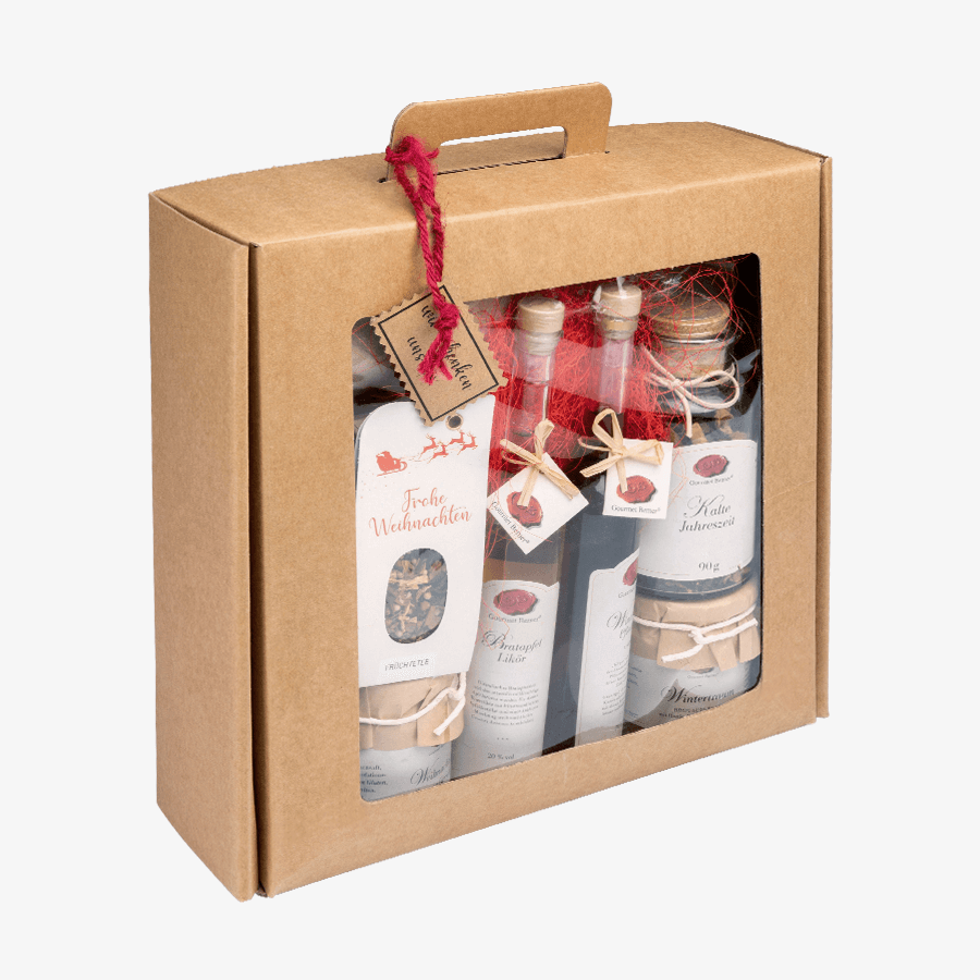 Gourmet-Berner-Präsentbox Weihnachten mit leckeren Likören und Co