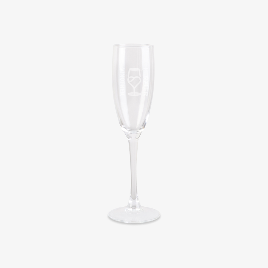 VIN-Sektglas mit Füllstrich und Gravur nach Ihren Wünschen