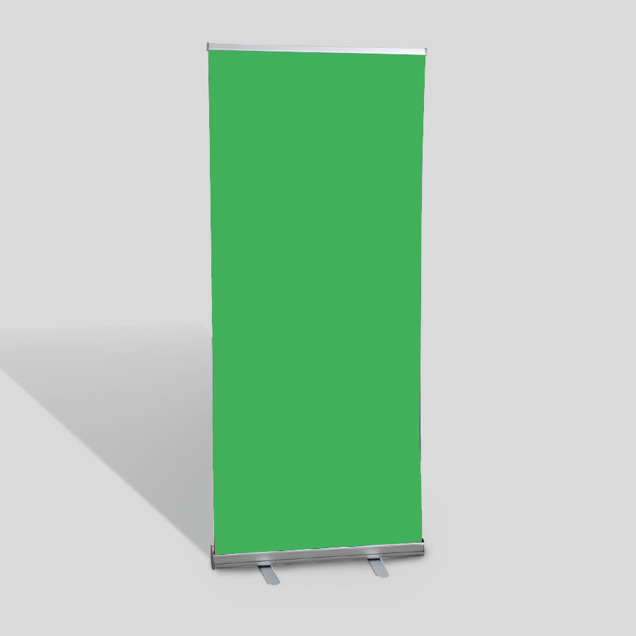 Greenscreen-Roll-up für Videodrehs und Co, 85 x 200 cm groß
