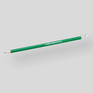 Bleistift bedruckt grün mit Radiergummi