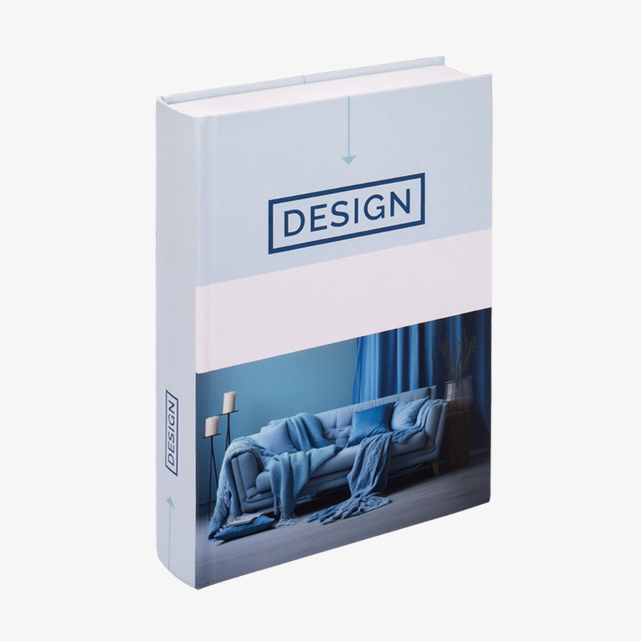 Hardcover-Buch mit rundem Buchrücken im Hochformat DIN-A5