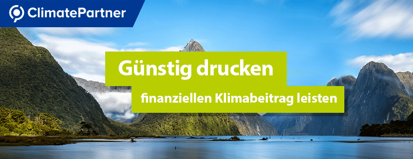 Drucksachen mit finanziellem Klimabeitrag bestellen