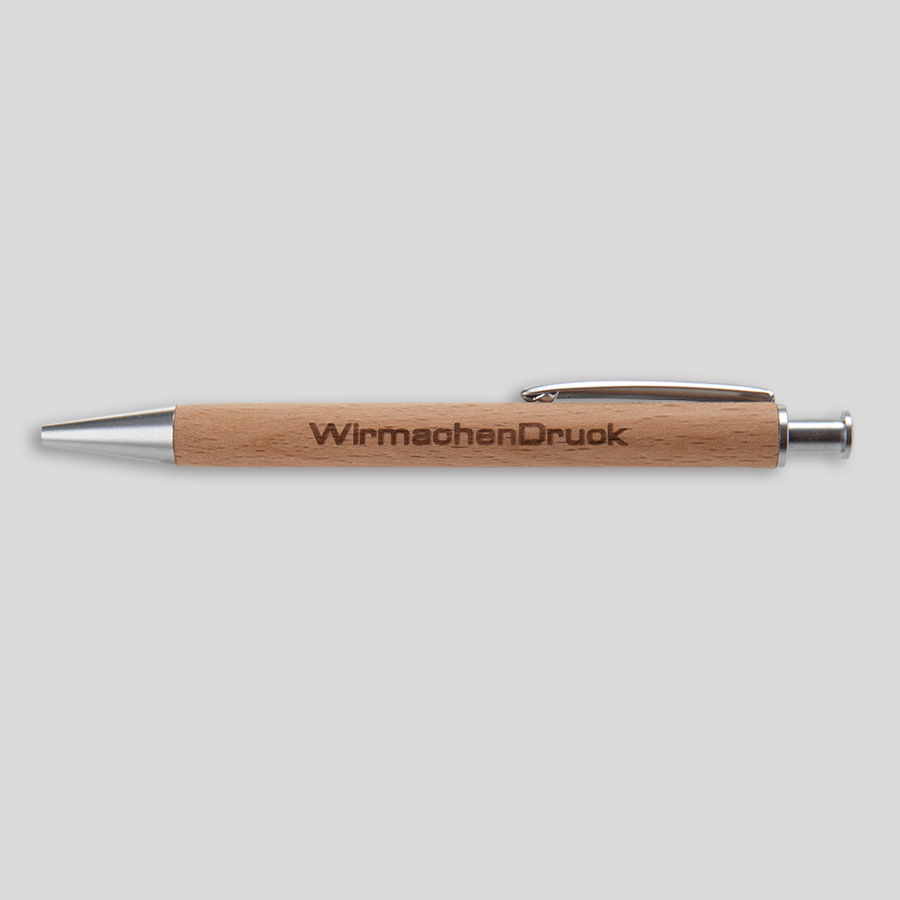 Umweltfreundlicher Holz-Kugelschreiber aus Buchenholz mit individueller Gravur