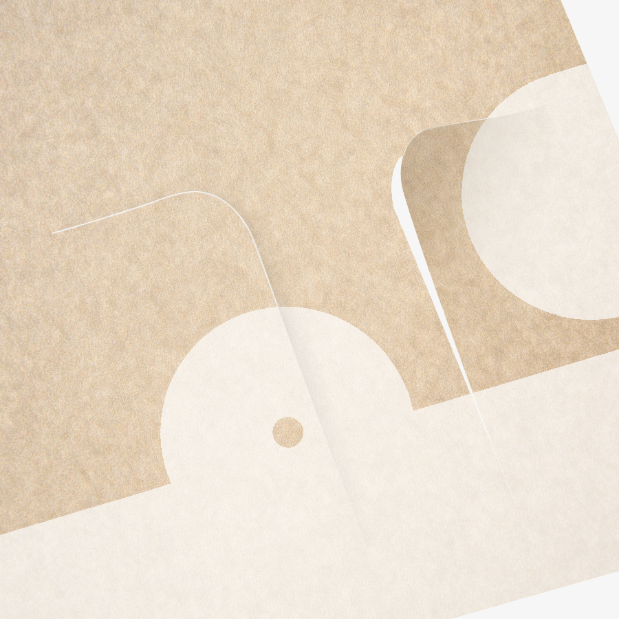 Detailansicht einer offenen, 1/1-farbig (weiß) bedruckten Basic-Kartenhülle aus stabilem Papier