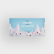 Weihnachtskarten-Mailing in Handschrift Motiv Winterlandschaft