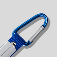 Keytex-Schlüsselanhänger blau Detail