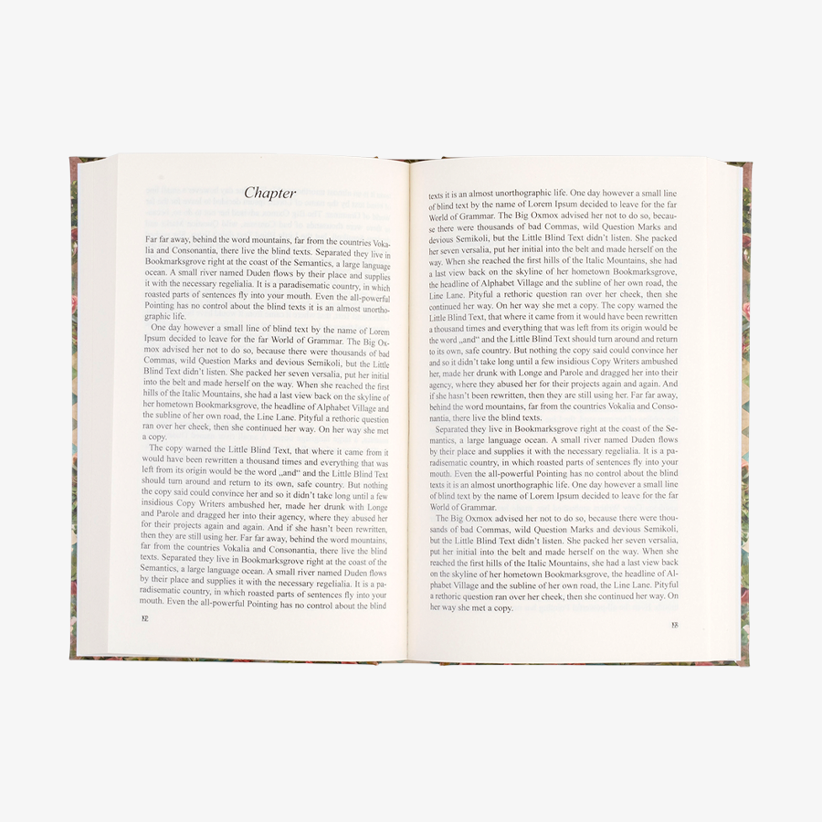 Kompakt-Buch mit Hardcover im Format 13,5 x 21,5 cm, aufgeschlagene Buchansicht