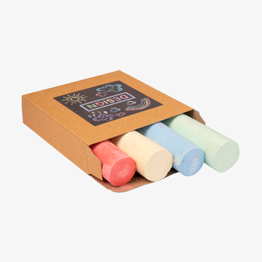 Vierteiliges Kreide-Set 4/0-farbig bedruckbar