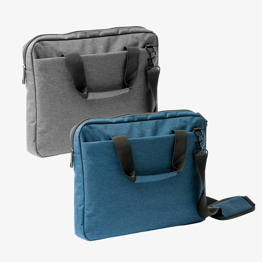 Sortiment an Laptoptaschen in zwei Farben, bedruckbar im Wunschdesign 