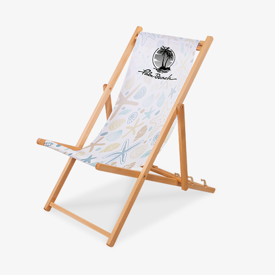 Premium-Liegestuhl ohne Armlehnen mit individuell bedrucktem Stoff