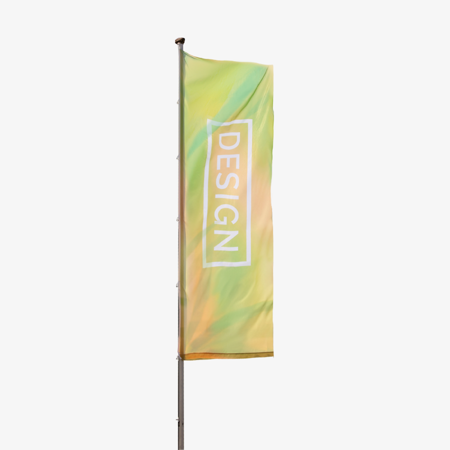 Longlife-Hissfahnen ohne Lochstruktur und ohne Ausleger; bedruckt im individuellen Design