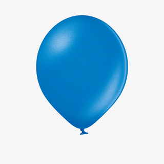 Schimmernder Metallic-Luftballon in Blau, individuell bedruckbar
