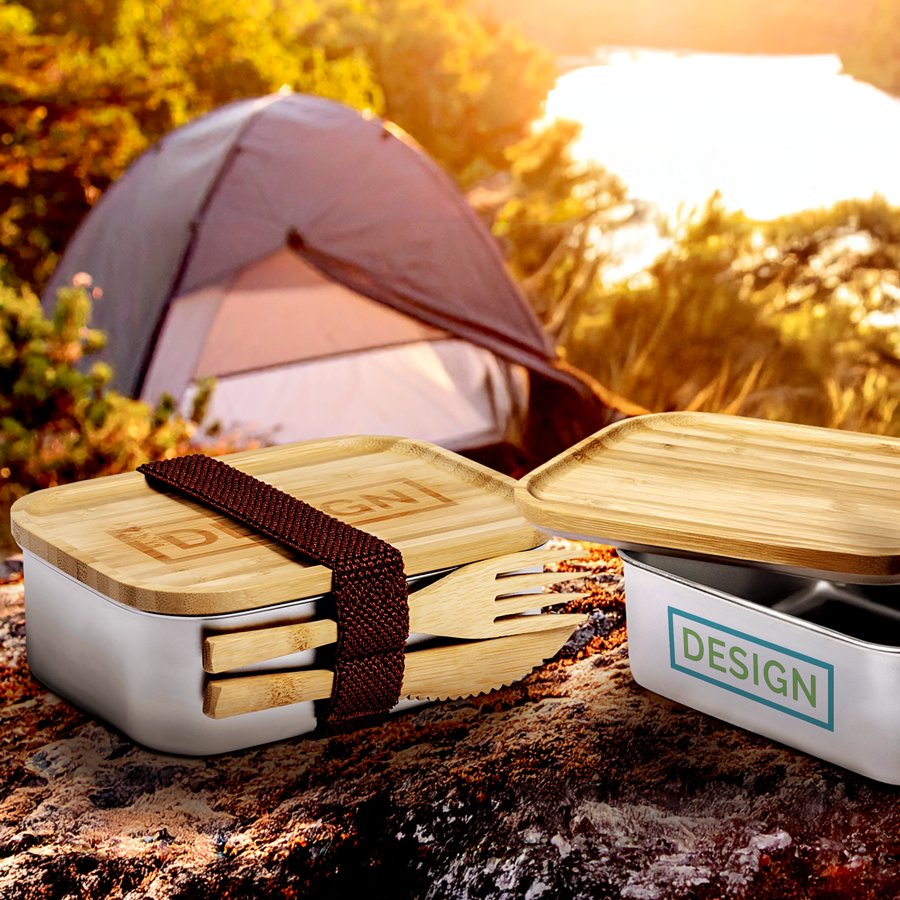 Unterschiedliche Edelstahl-Lunchboxen mit Druck oder Gravur