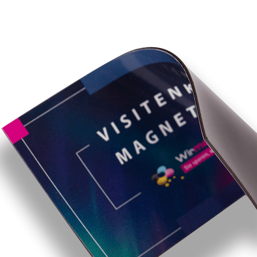 Biegsame magnetische Visitenkarte in vollfarbigem Druck