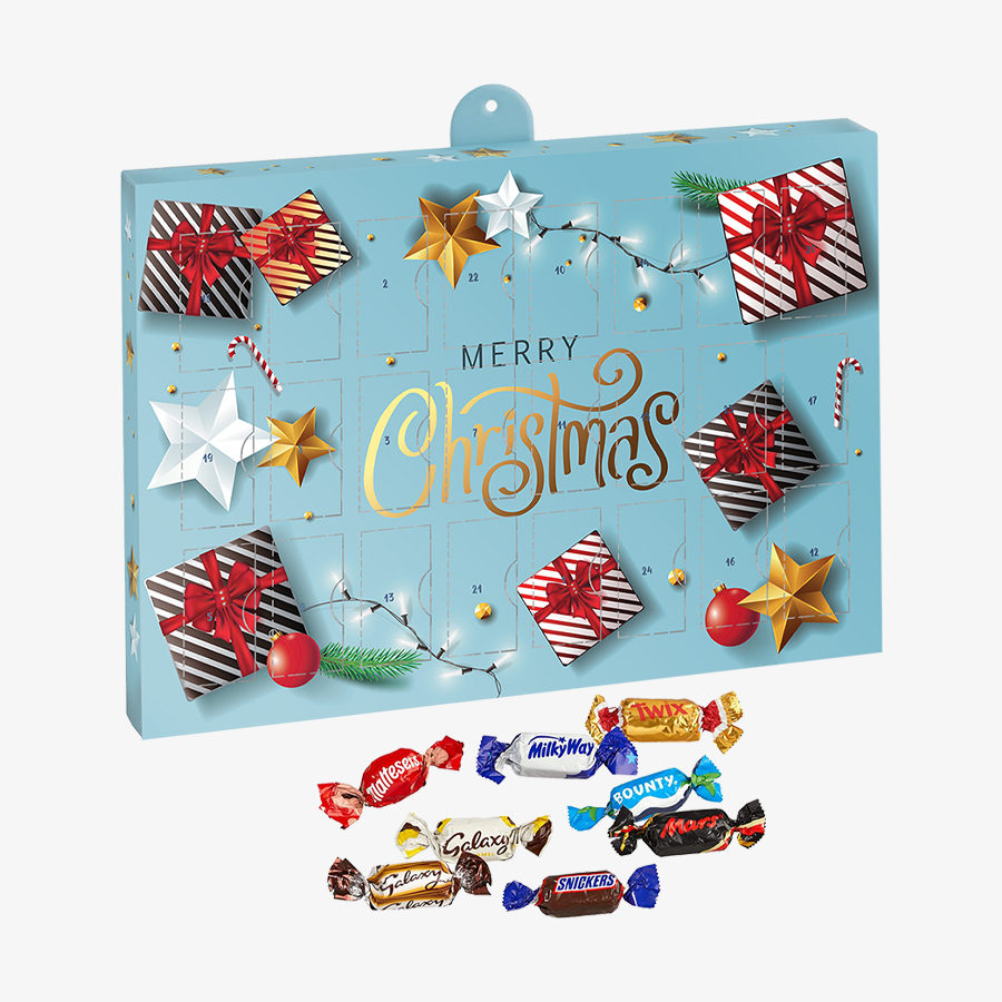 Adventskalender mit vollfarbigem Druck und CELEBRATIONS-Süßigkeiten