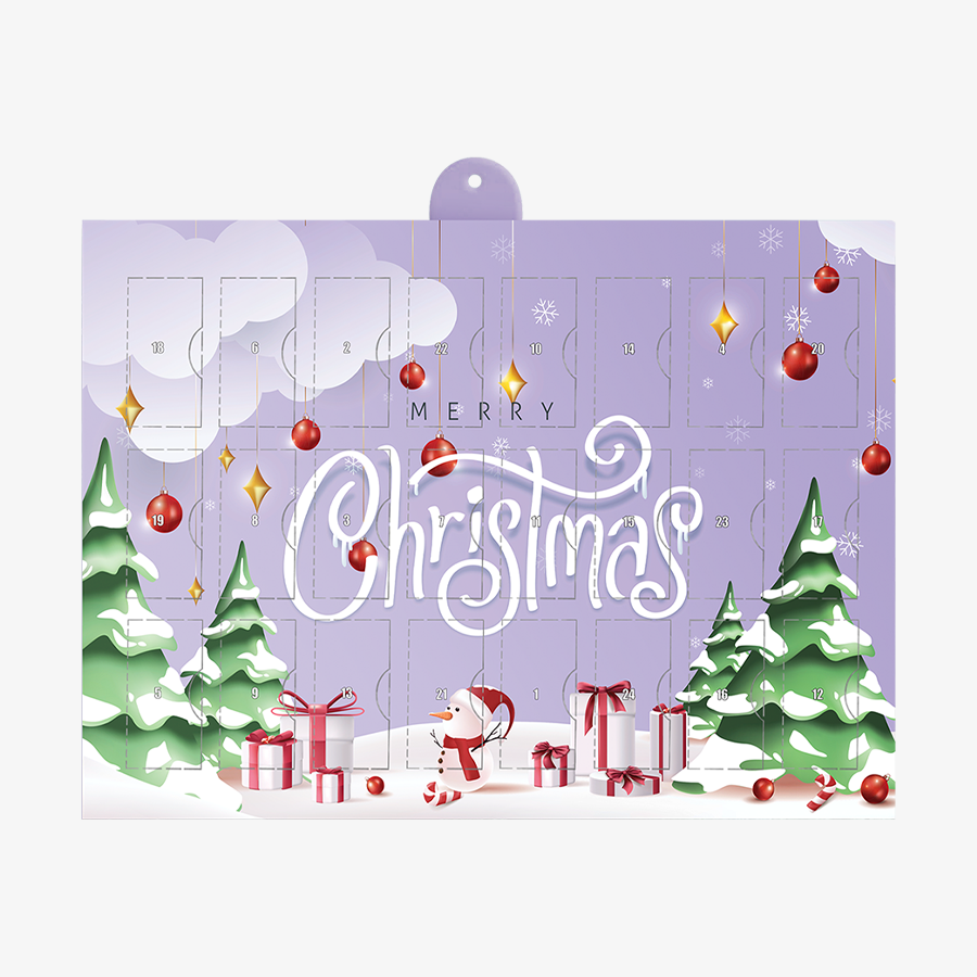 Individuell bedruckter Adventskalender zum Aufhängen, gefüllt mit milka Favourites