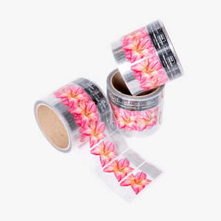 Hochtransparente No-Label-Look-Etiketten auf Rolle, mit Ihrem individuellen Design