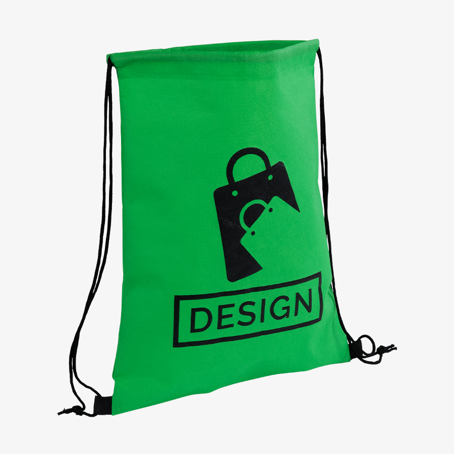 Non-Woven-Turnbeutel in der Größe 43,9 x 34,7 cm mit individuellem Siebdruck