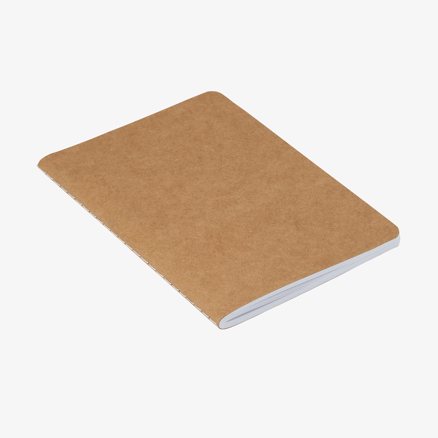 Notizbuch (DIN A6) mit Einband aus recyceltem Kraftkarton und 60 linierten Seiten