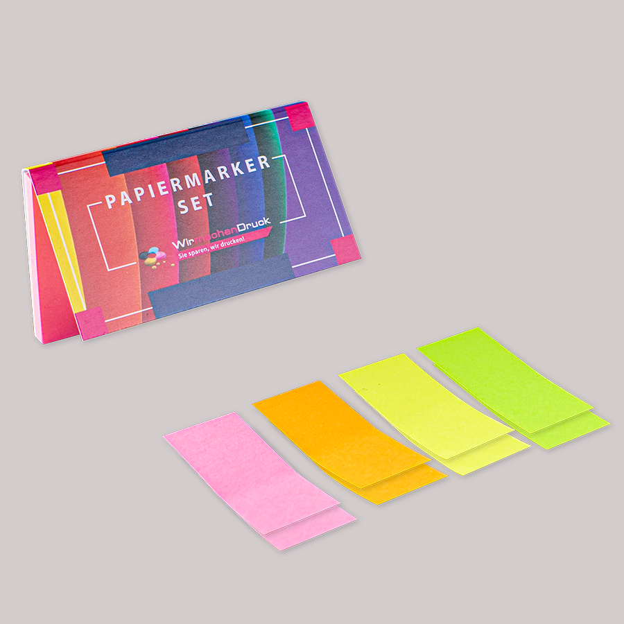 Papiermarker-Set im bedruckten Softcover-Kartonumschlag
