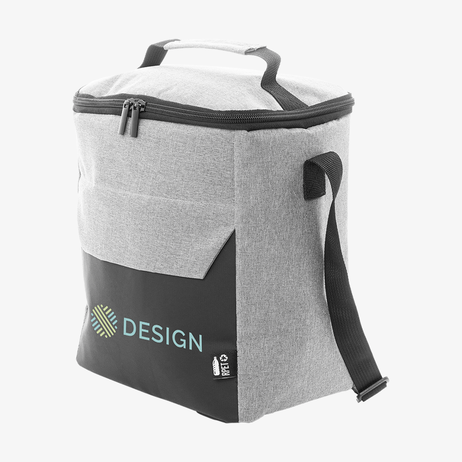 Praktische, individuell bedruckte Picknick-Kühltasche aus RPET mit Reißverschluss, Tragegriff und Fach