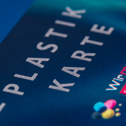 Plastikkarte Detail Silber