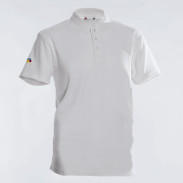 Poloshirt (weiß) Ärmel bestickt