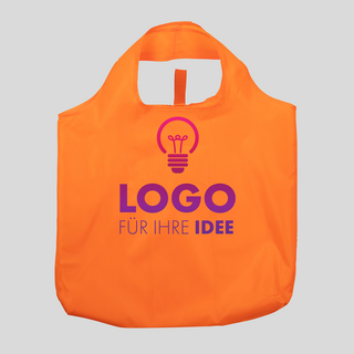 Aufgefaltete Polyester-Tasche mit individuellem Digitaltransferdruck, faltbar