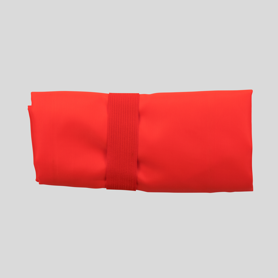 Faltbare Polyester-Tasche in Rot, mit Digitaltransferdruck individuell bedruckbar
