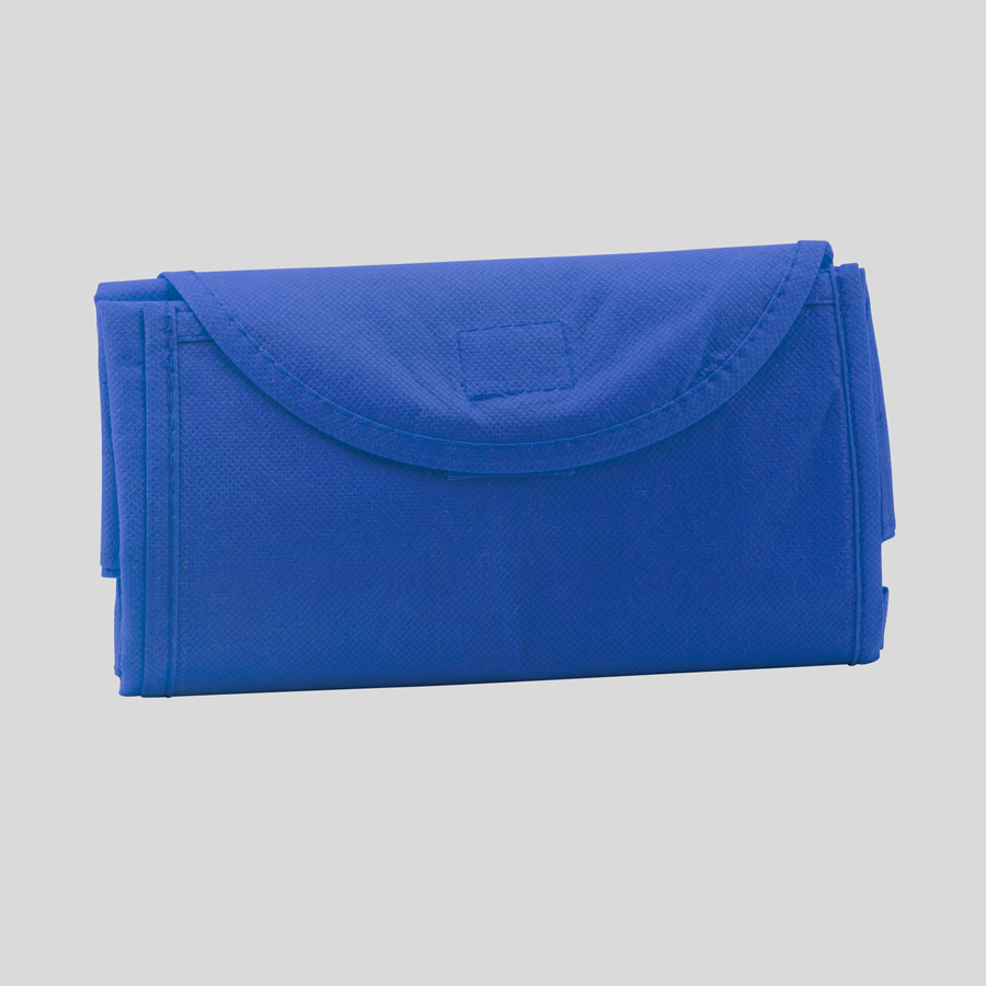 Faltbare Non-Woven-Tasche in Blau, individuell und 4/0-farbig bedruckbar