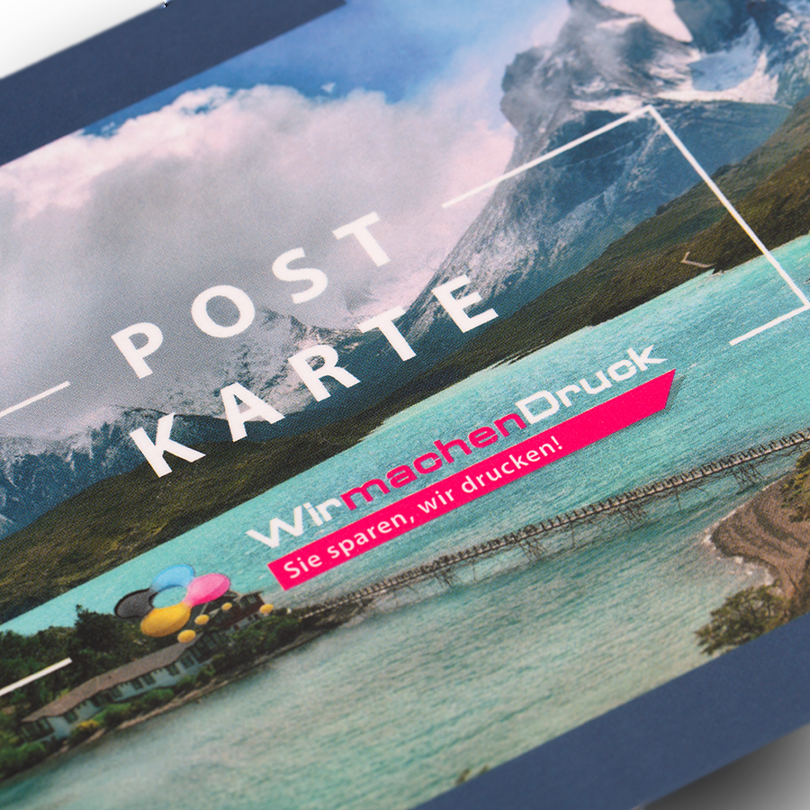 Individuell bedruckte Postkarte in der Detailansicht