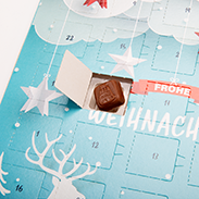 Schokoladen-Adventskalender Hochformat Detail
