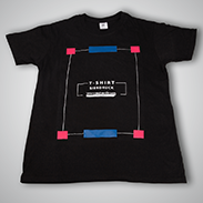 T-Shirt Herren Premium schwarz Siebdruck vorne