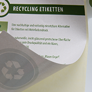 Detail Recycling-Etiketten