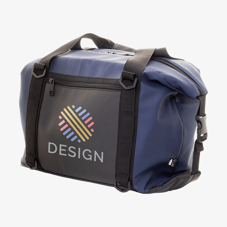 Vollfarbig bedruckte Reise-Kühltasche (19 l) mit zwei Reißverschlussfächern
