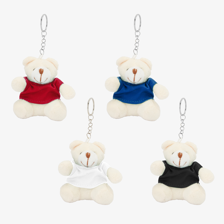 Unveredelte Teddybär-Schlüsselanhänger in verschiedenen Farben