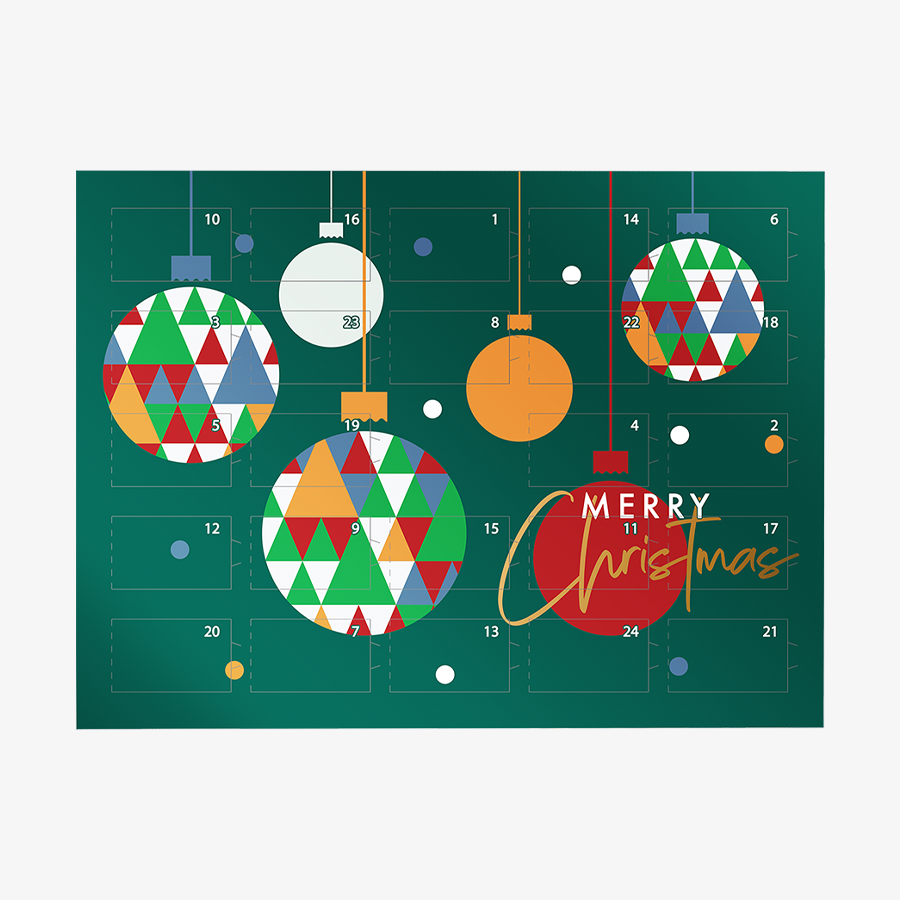 Schokoladen-Adventskalender mit individuellem Druck, gefüllt mit Sarotti-Naps