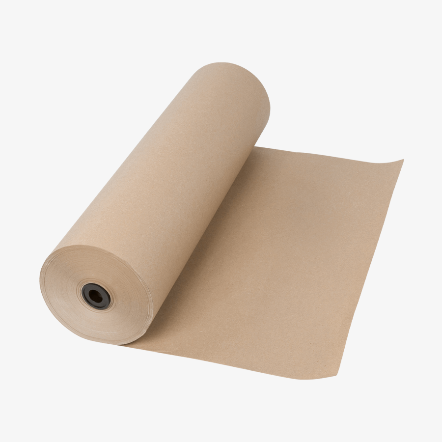 Eine Rolle unbedrucktes Schrenzpapier mit einer Breite von 75 cm