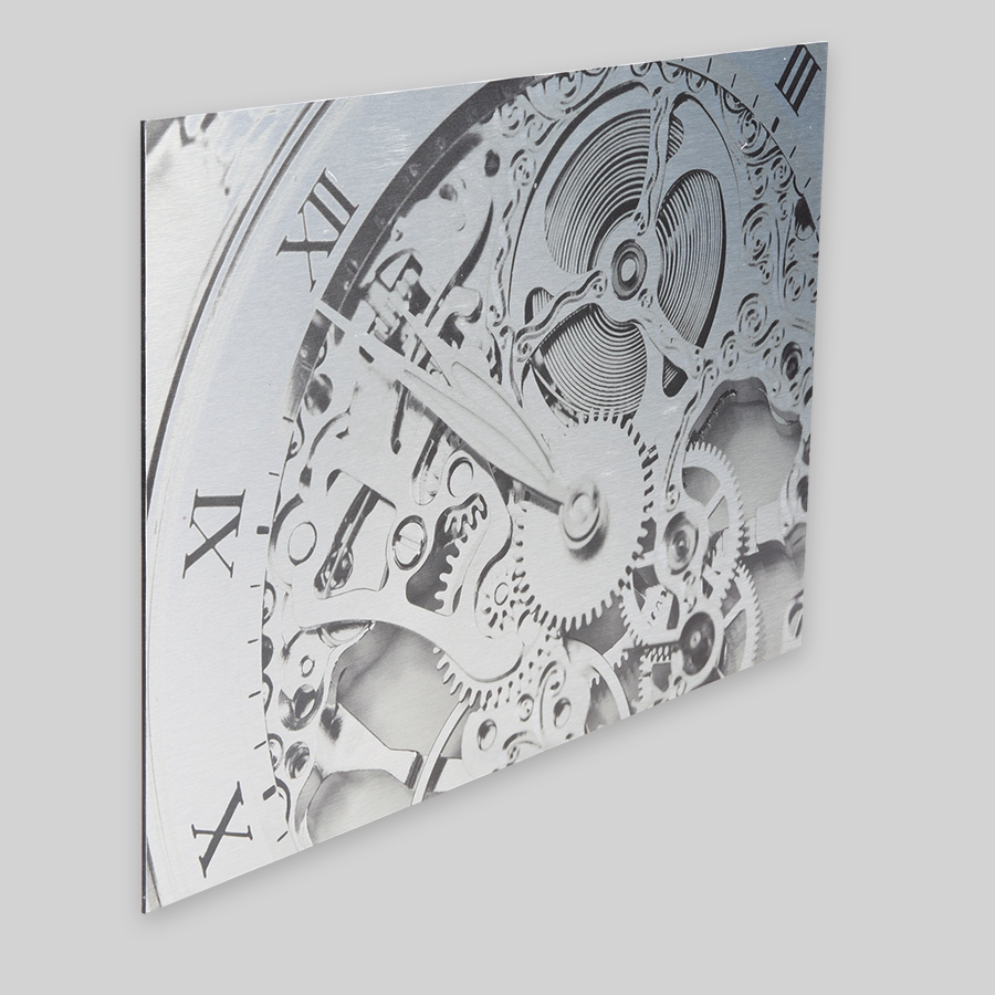 Gebürstete Aluminiumverbundplatte in Silber, individuell bedruckbar