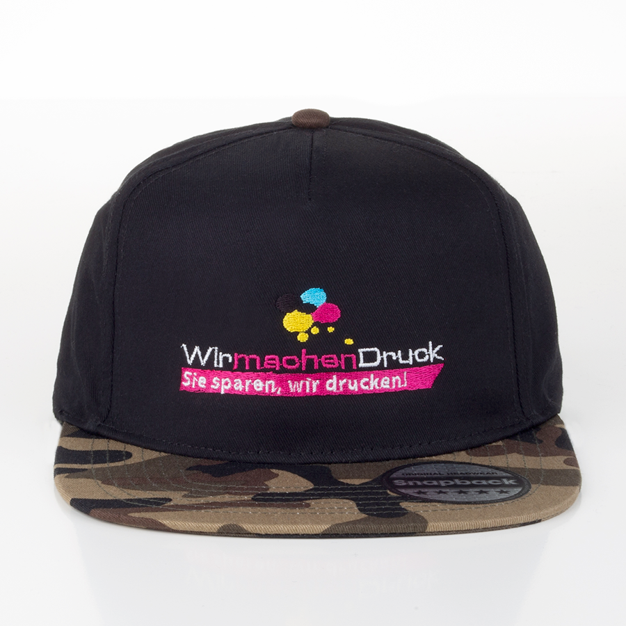 Individuell bestickbare Snapback Camo Cap mit Camouflage-Muster