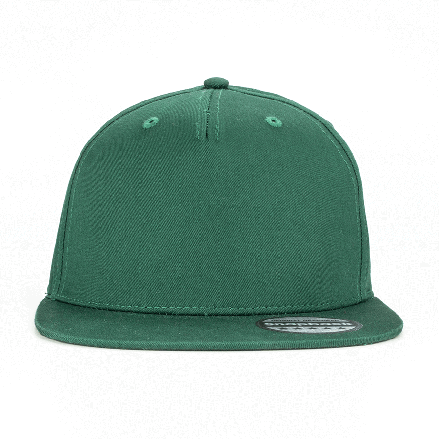 Grüne Snapback Panel Rapper Cap im individuellen Wunschdesign bestickbar